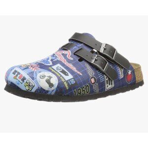 Birkis Original Kay Racing Motorbikes Slip-On Clogs  Mens Size 9 Blue/Black